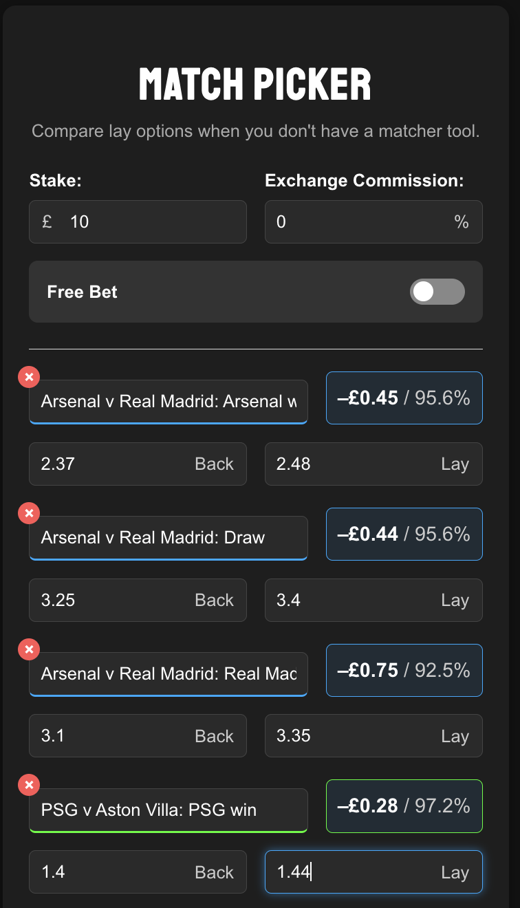 MatchedEdge match picker